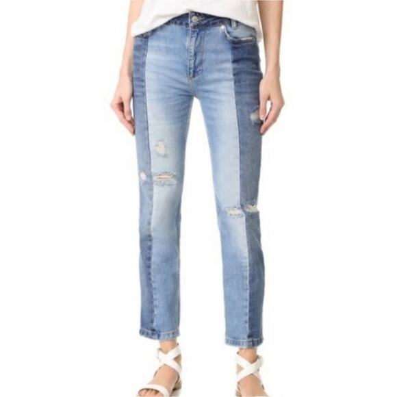 Free People Boho Distressed Size 24 Blue Jeans - Picture 10 of 13